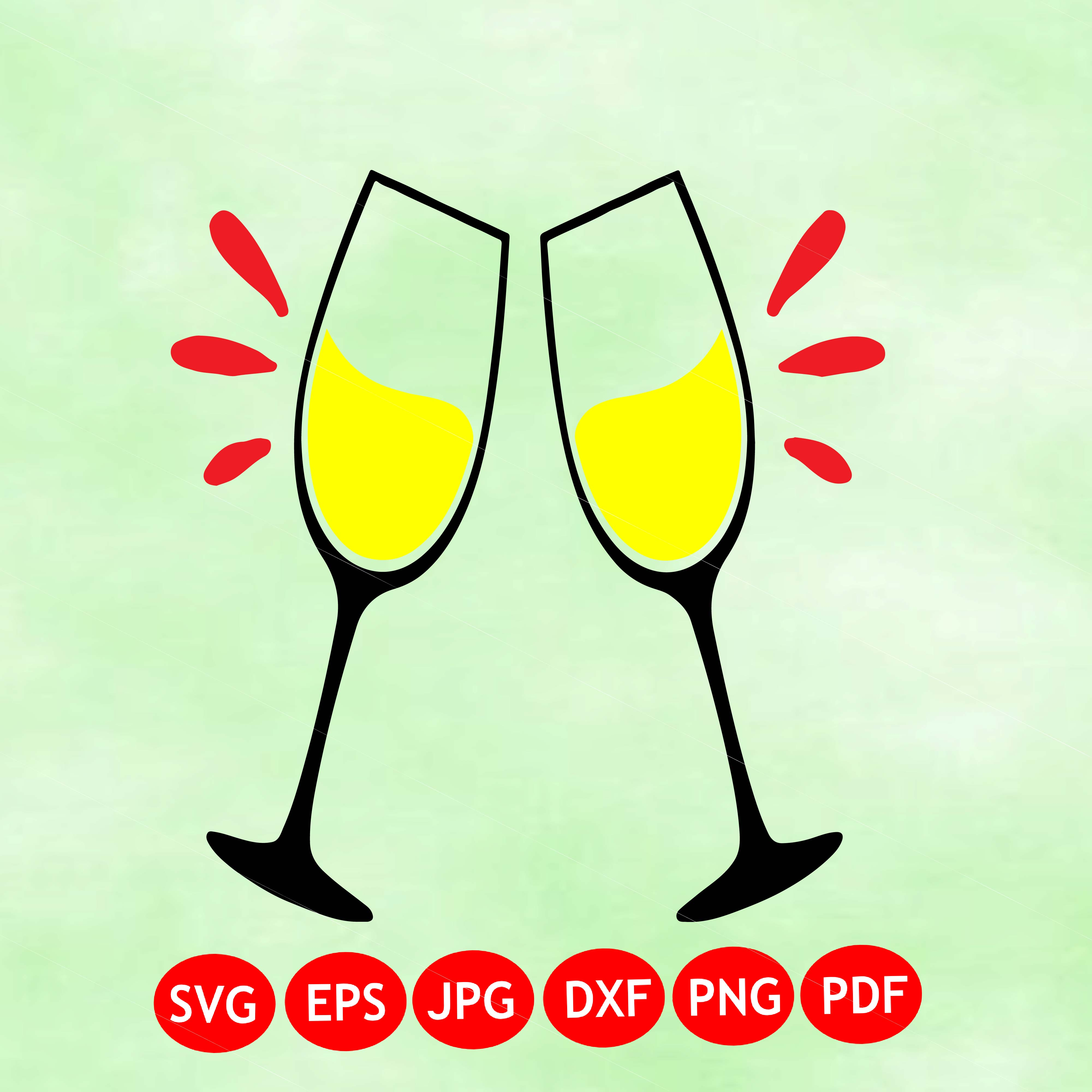 Champagne Toast SVG