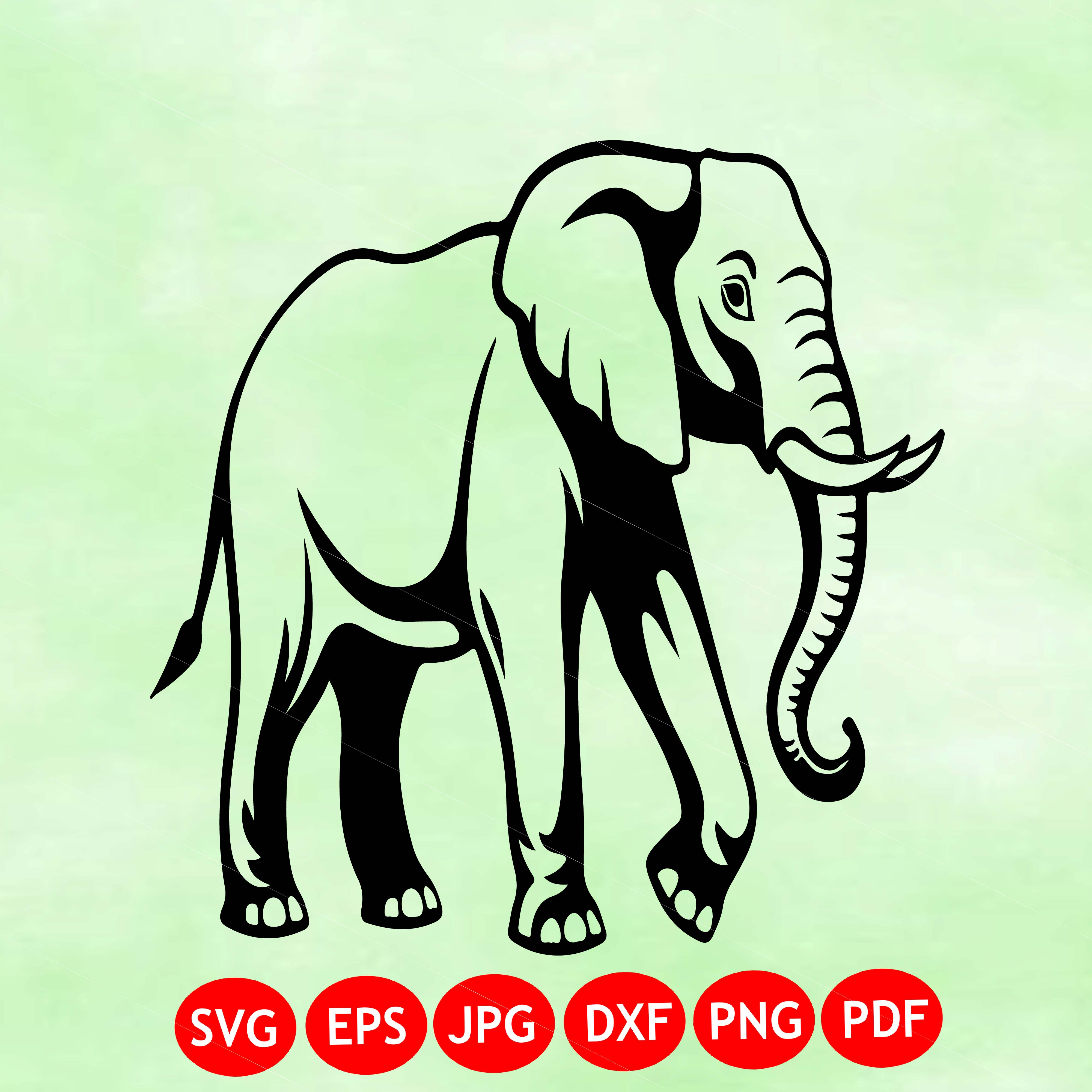 Elephant Silhouette SVG