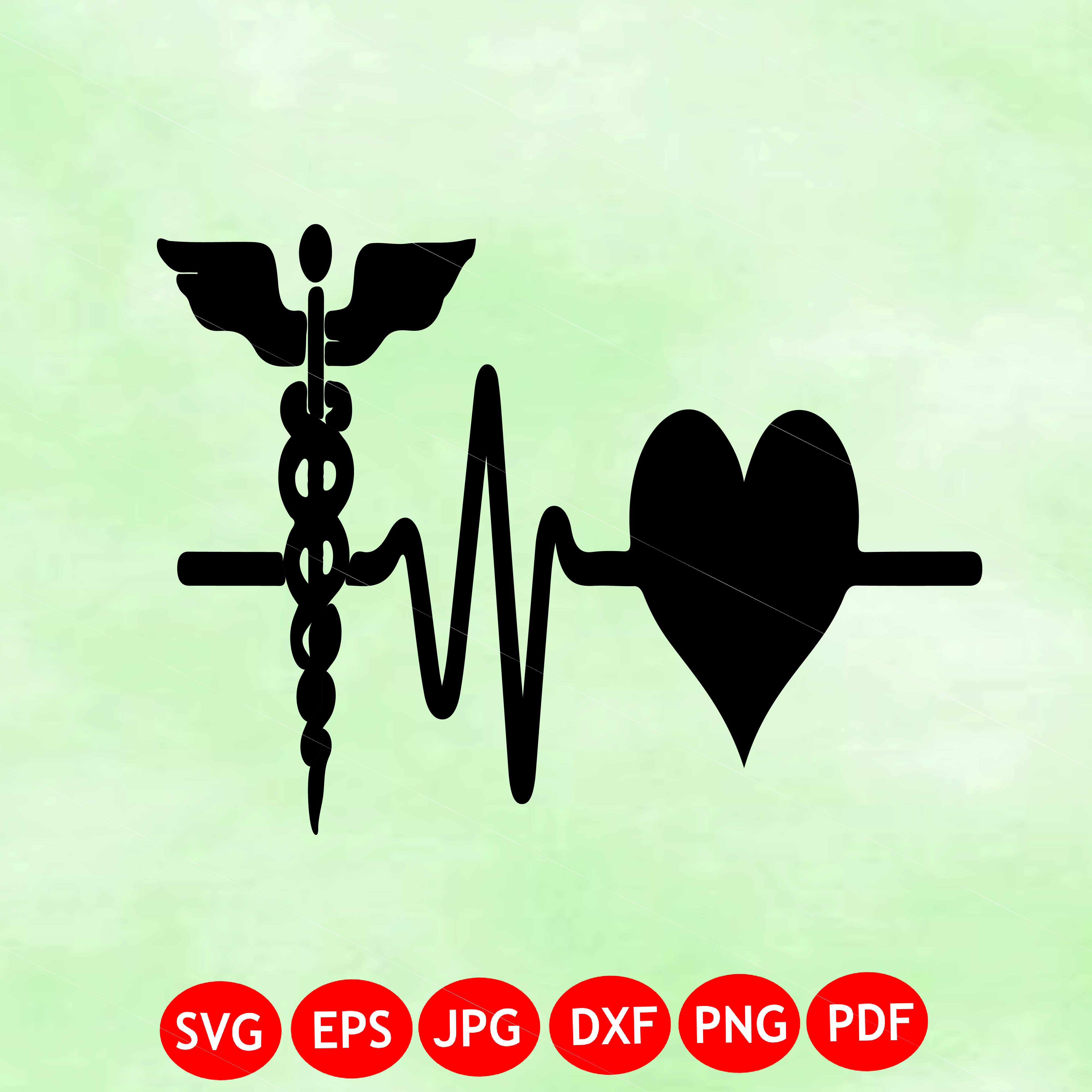 Heart Beat - SVG, PNG, DXF, eps, jpg - Digital Instant Download - Cut Files for Cricut, Silhouette - 300 dpi