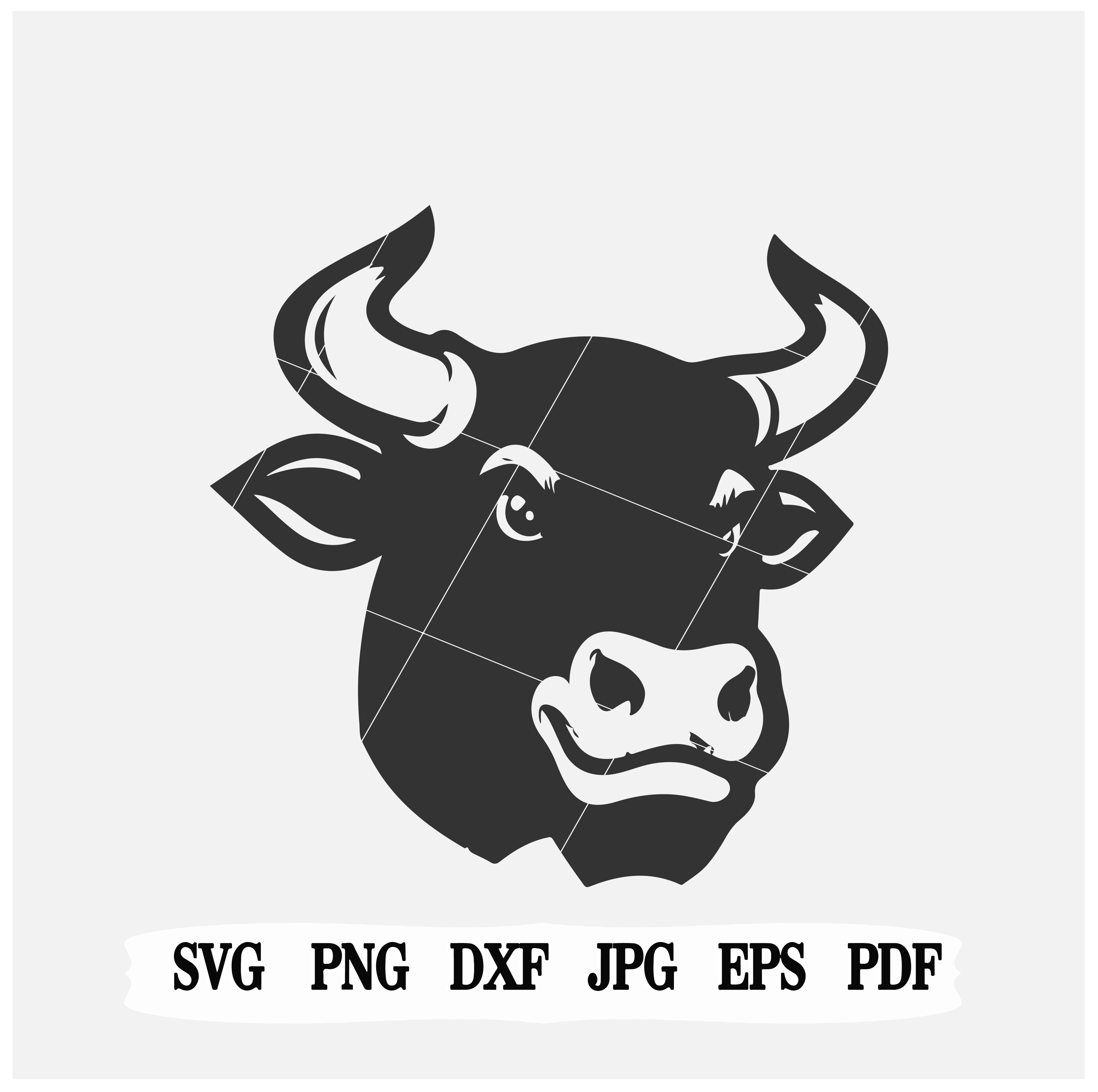 Dairy Cow SVG | Holstein Cow PNG | Black White Cow Cut File| Cow head png| Instant download.