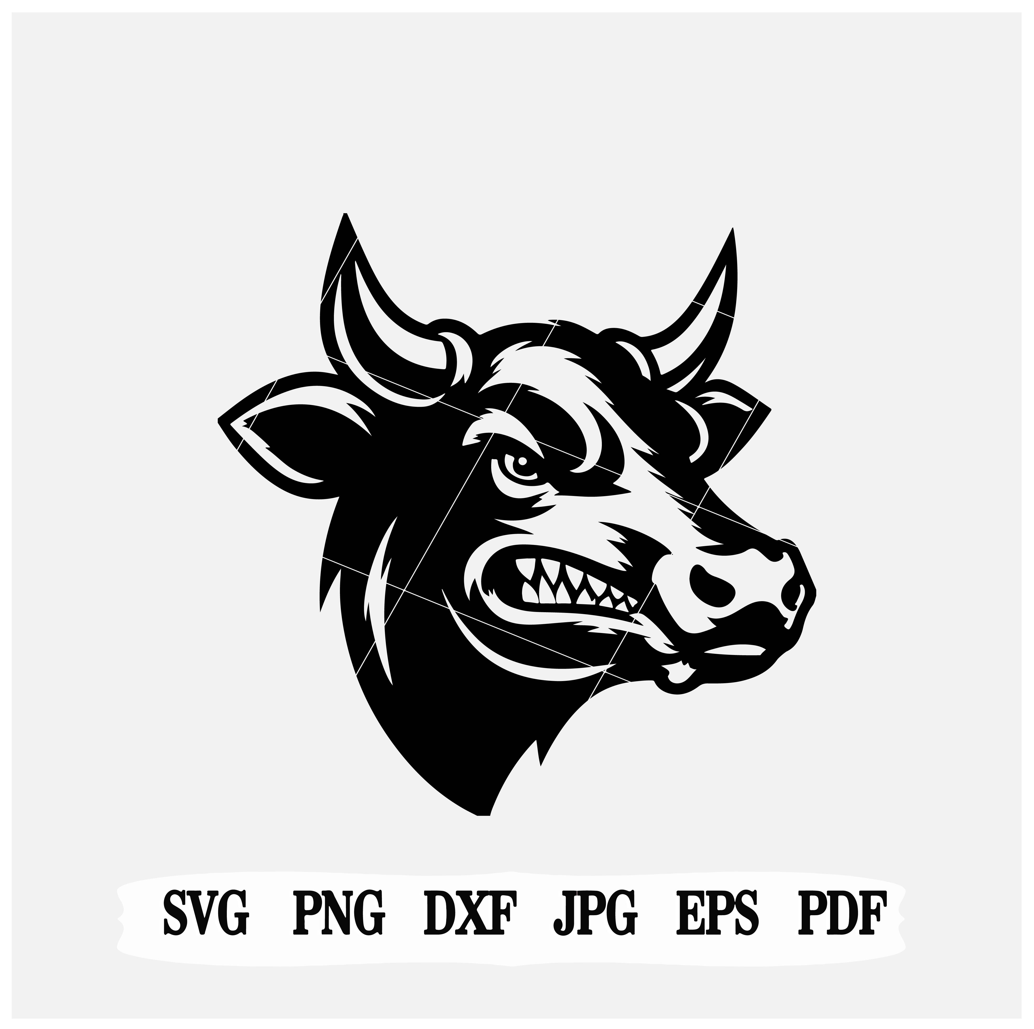 Bull Head Logo SVG