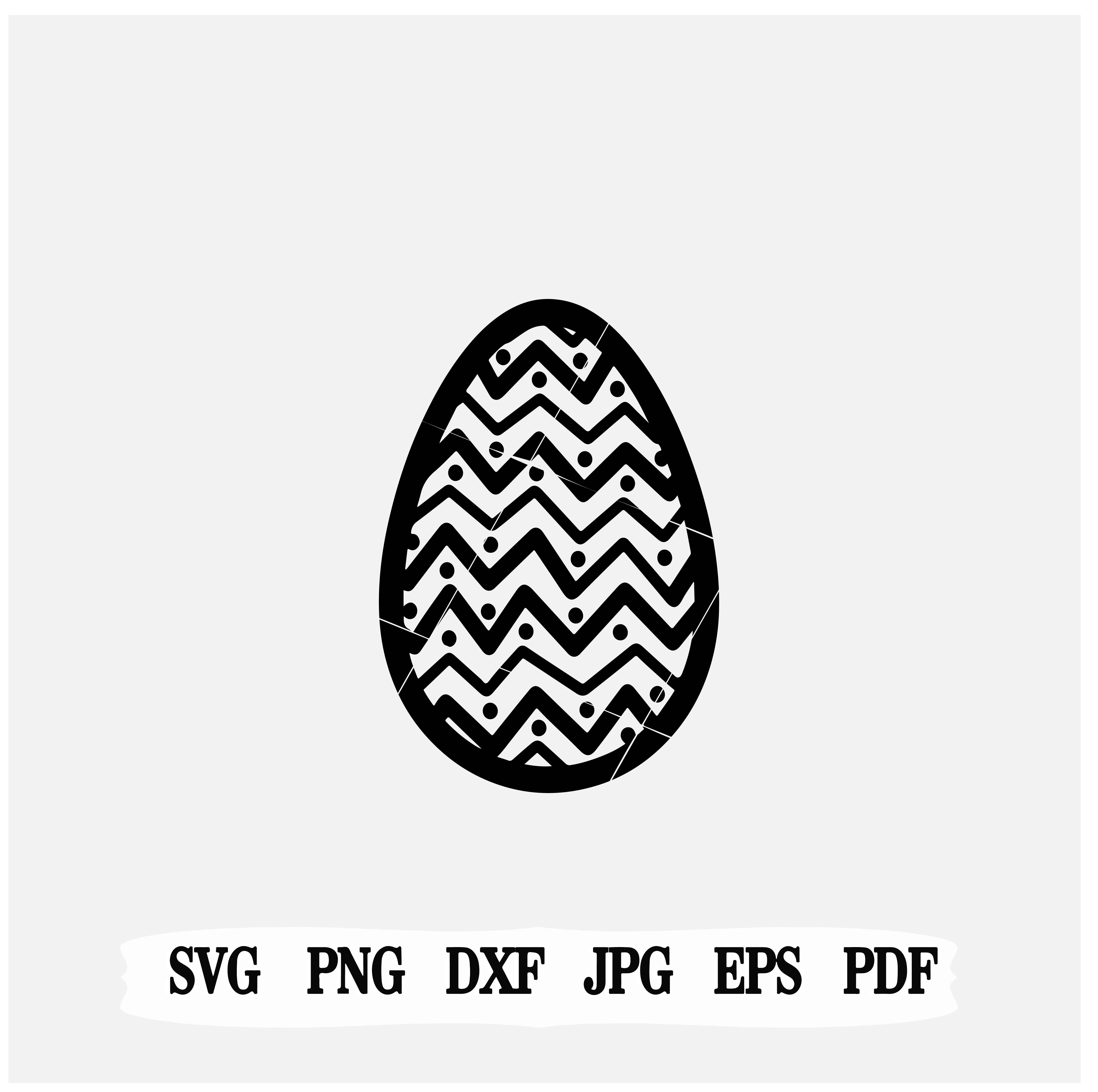 Easter Egg Zigzag SVG | Decorated Egg Pattern | Cricut Files | PNG Download