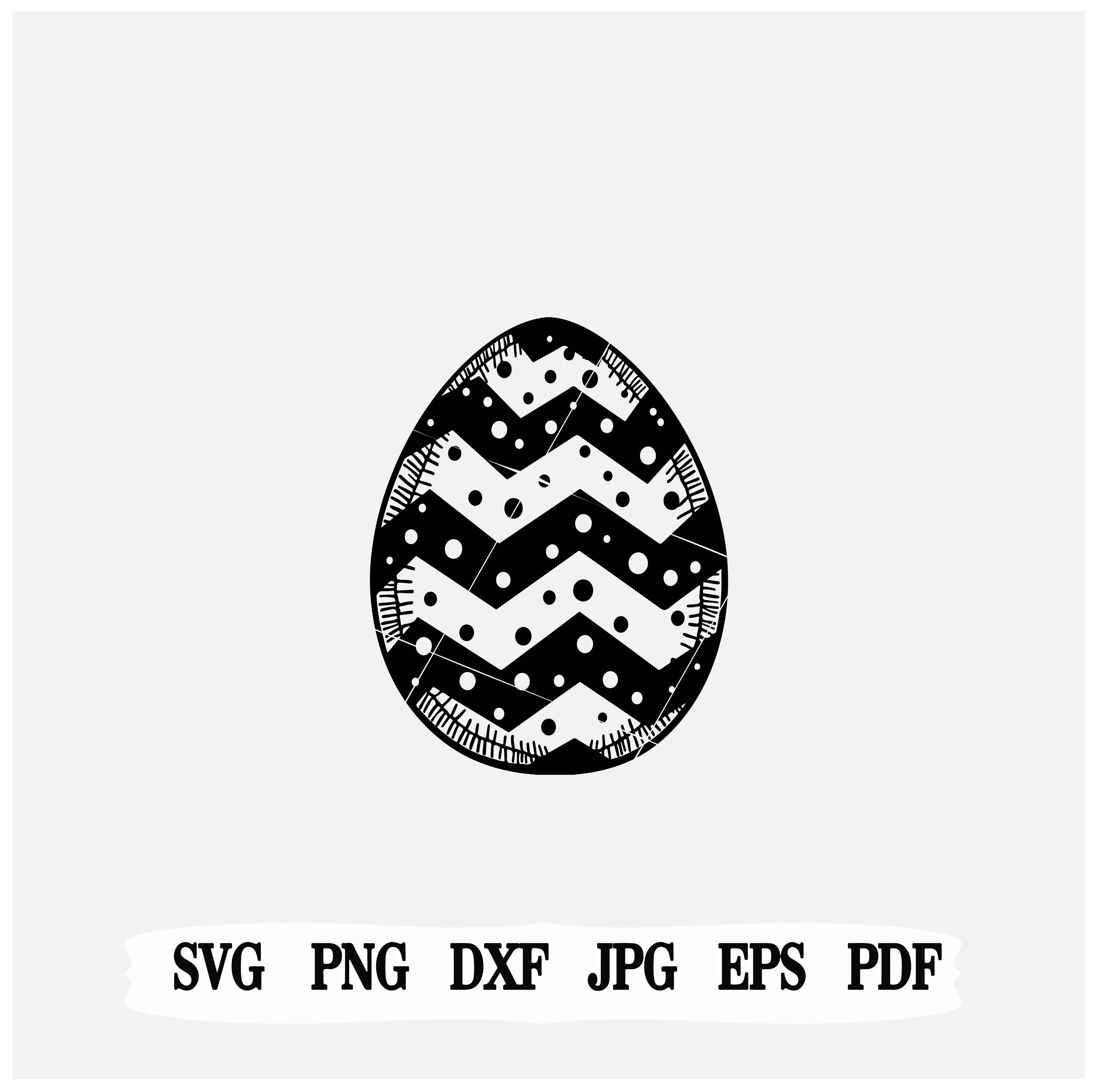 Decorated Easter Egg| SVG| PNG| DXF| EPS |Vector Files for Cricut