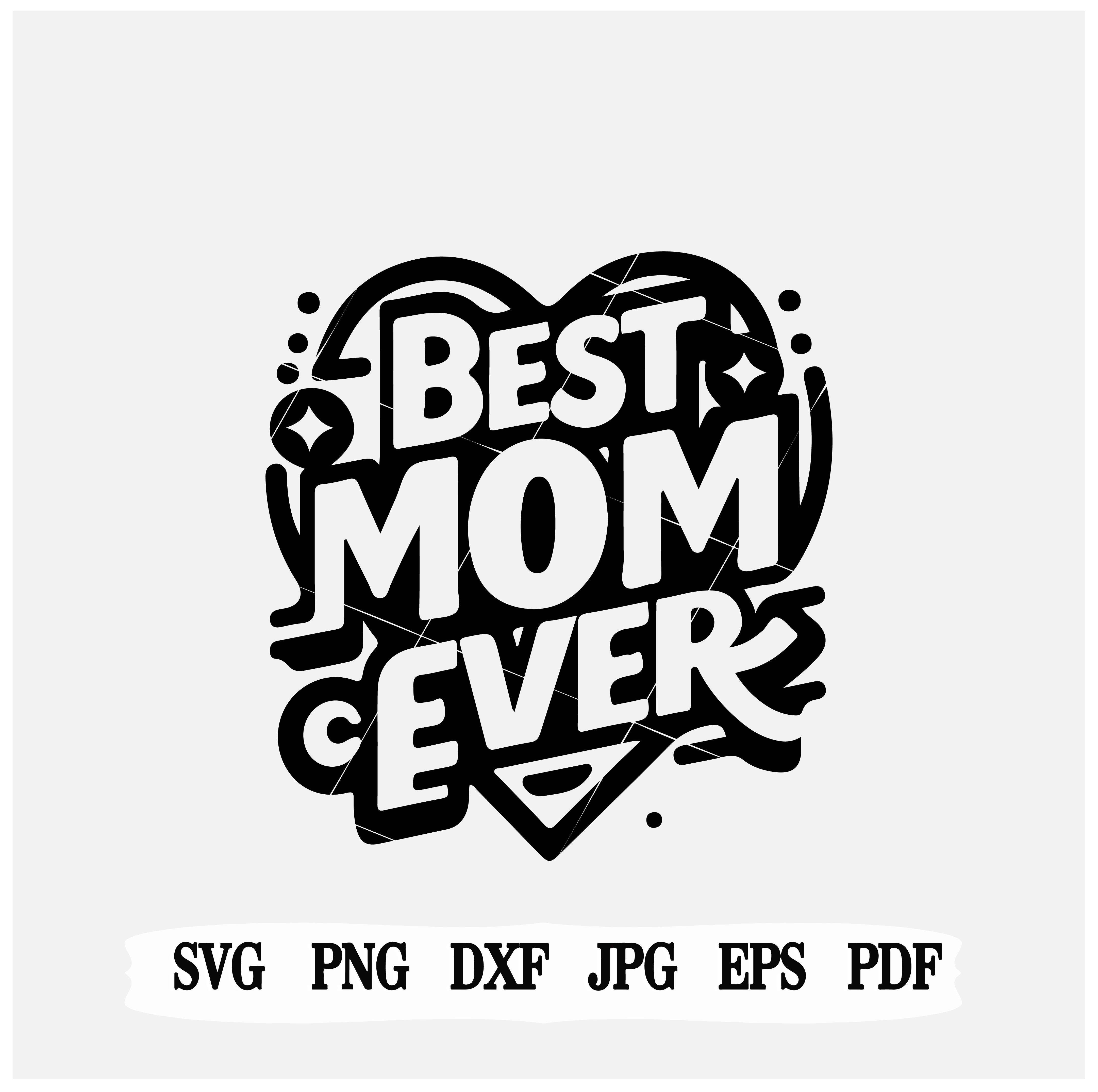 Best Mom Ever Lettering svg |Mother's Day Quote Clipart |Best Mom Ever Script| Hand Lettered Gift Design.
