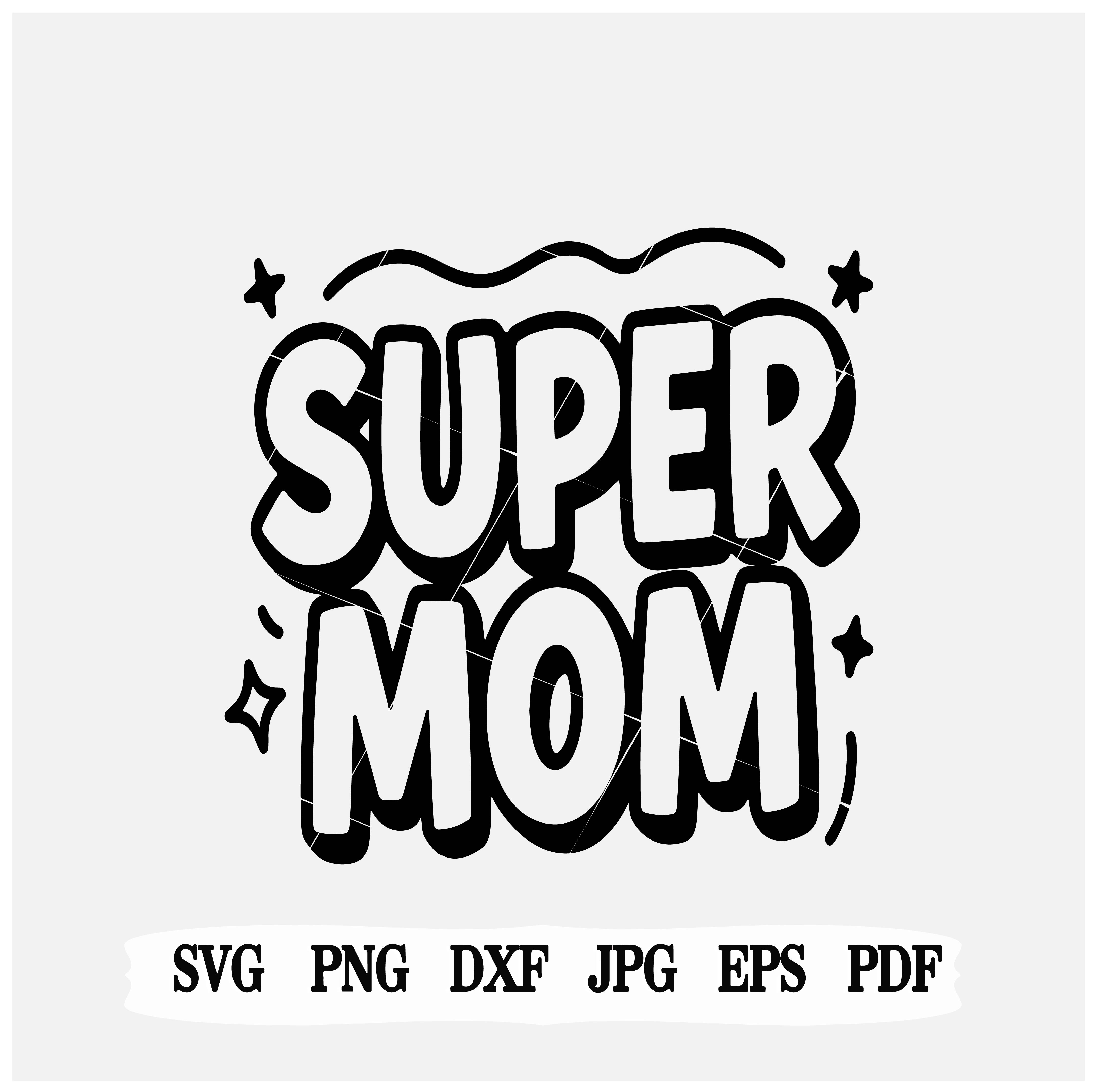 Super Mom SVG |Hero Mom Typography Design| Mother's Day Hero Clipart| Mother's day png.
