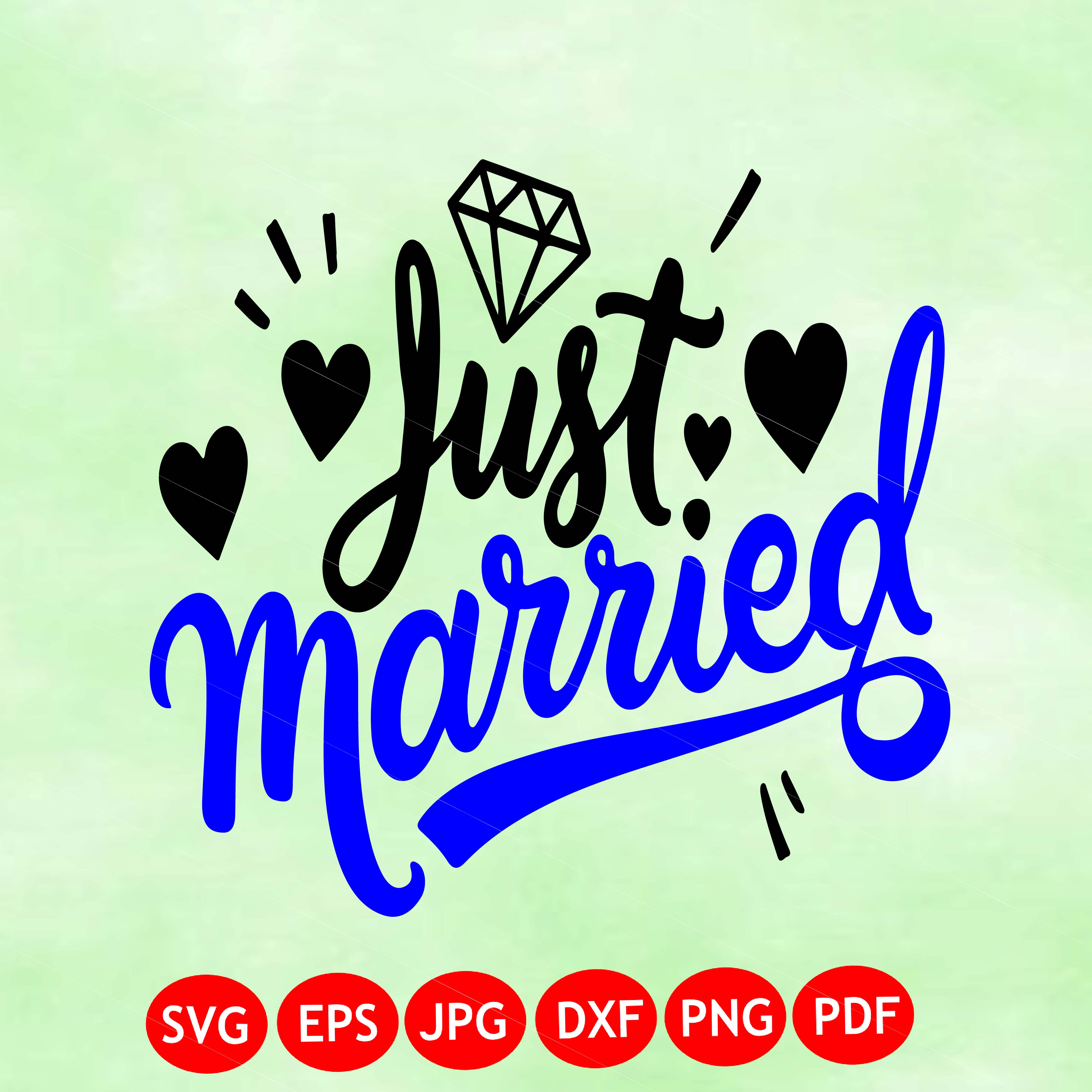 Just Married Svg Png, Wedding Svg, Bride Groom Svg, Wedding Party Honeymoon Matching Couple Digital Download Sublimation PNG & SVG Cricut