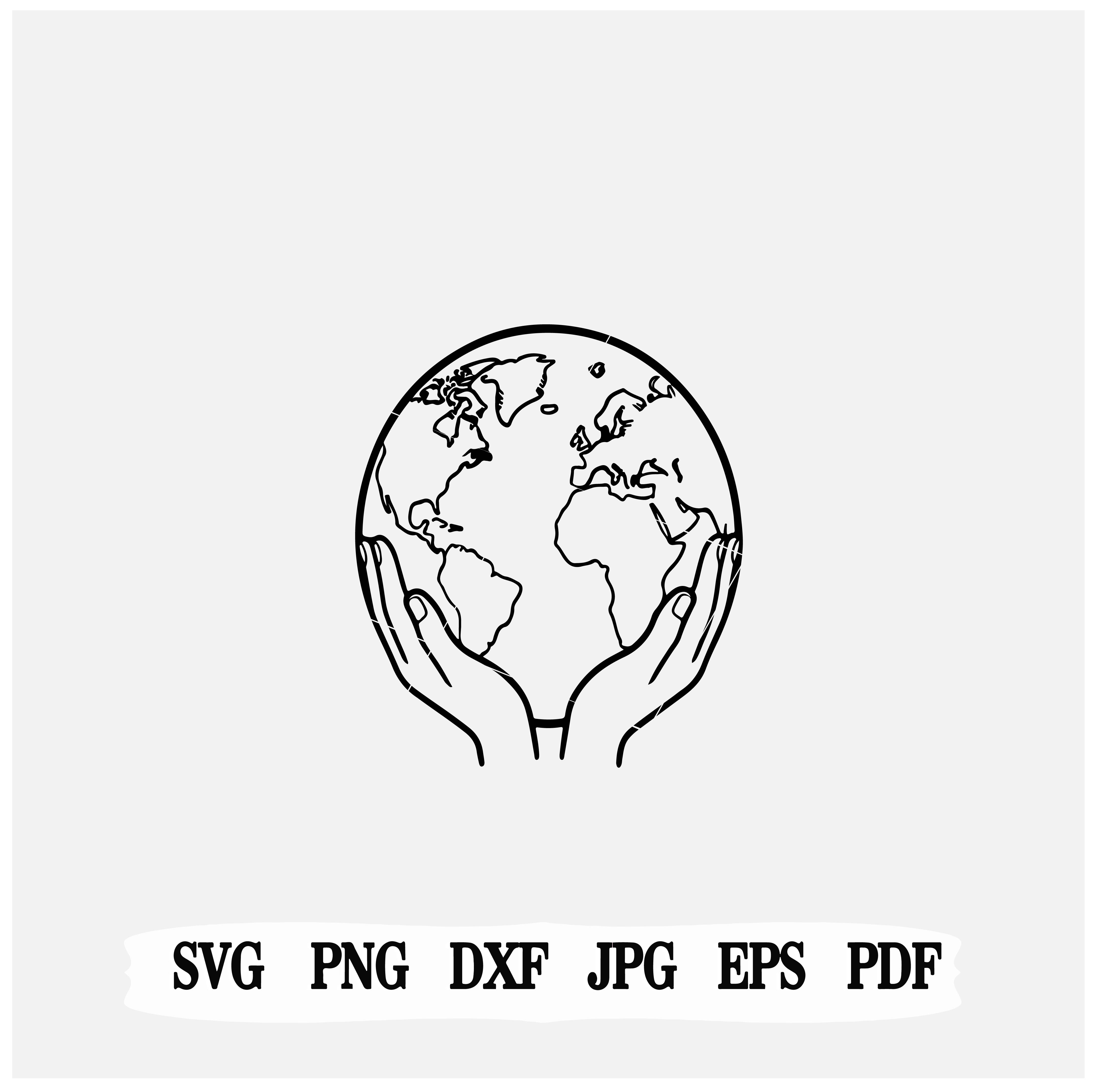 Earth Heart Hands Design | Show Love For Planet Cut File|svg |png |instant-download