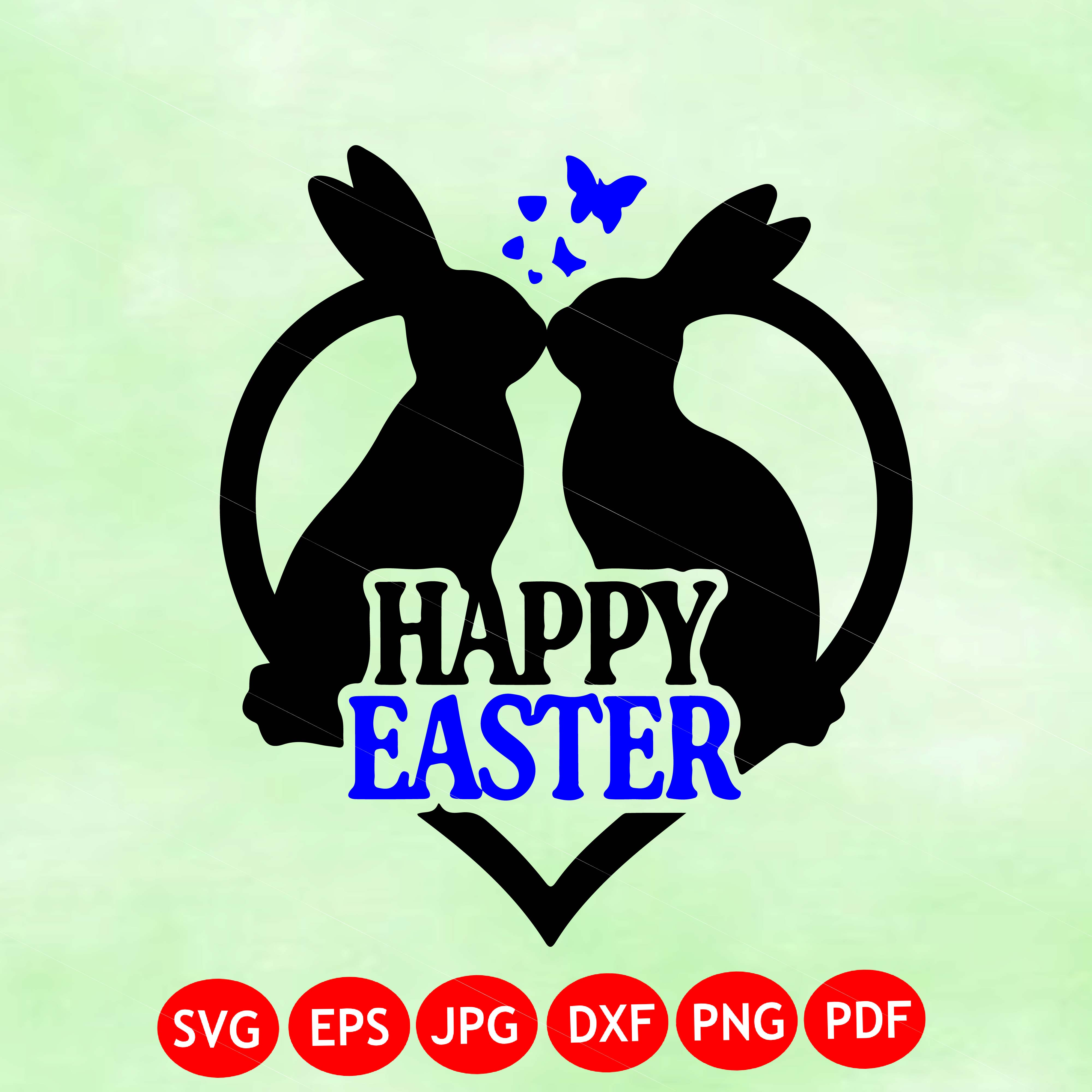 Happy Easter with Easter Bunny Svg Png, Easter Shirt Design Svg, Sublimation Designs, Instant Download