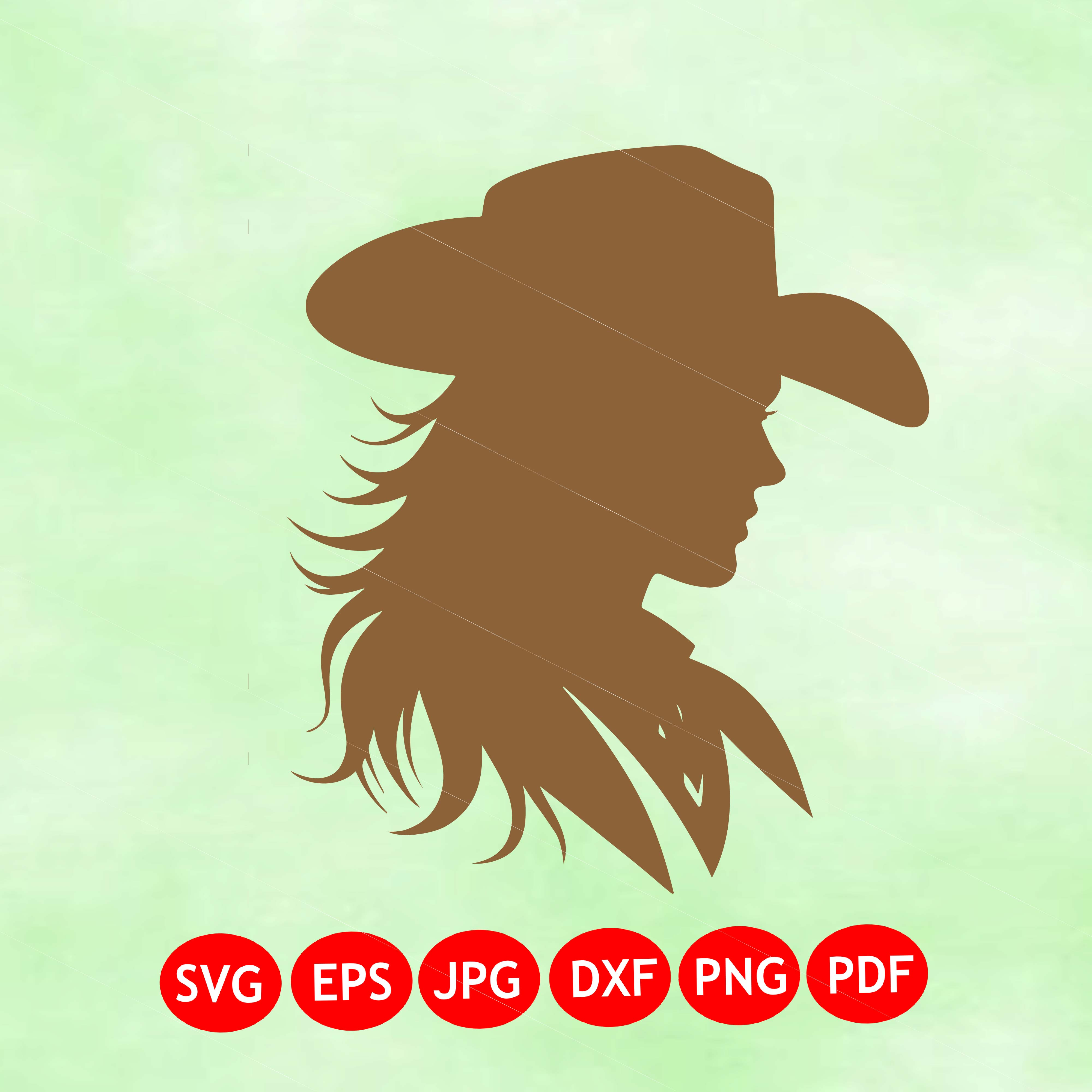 Rustic Cowgirl Silhouette (Brown Version)