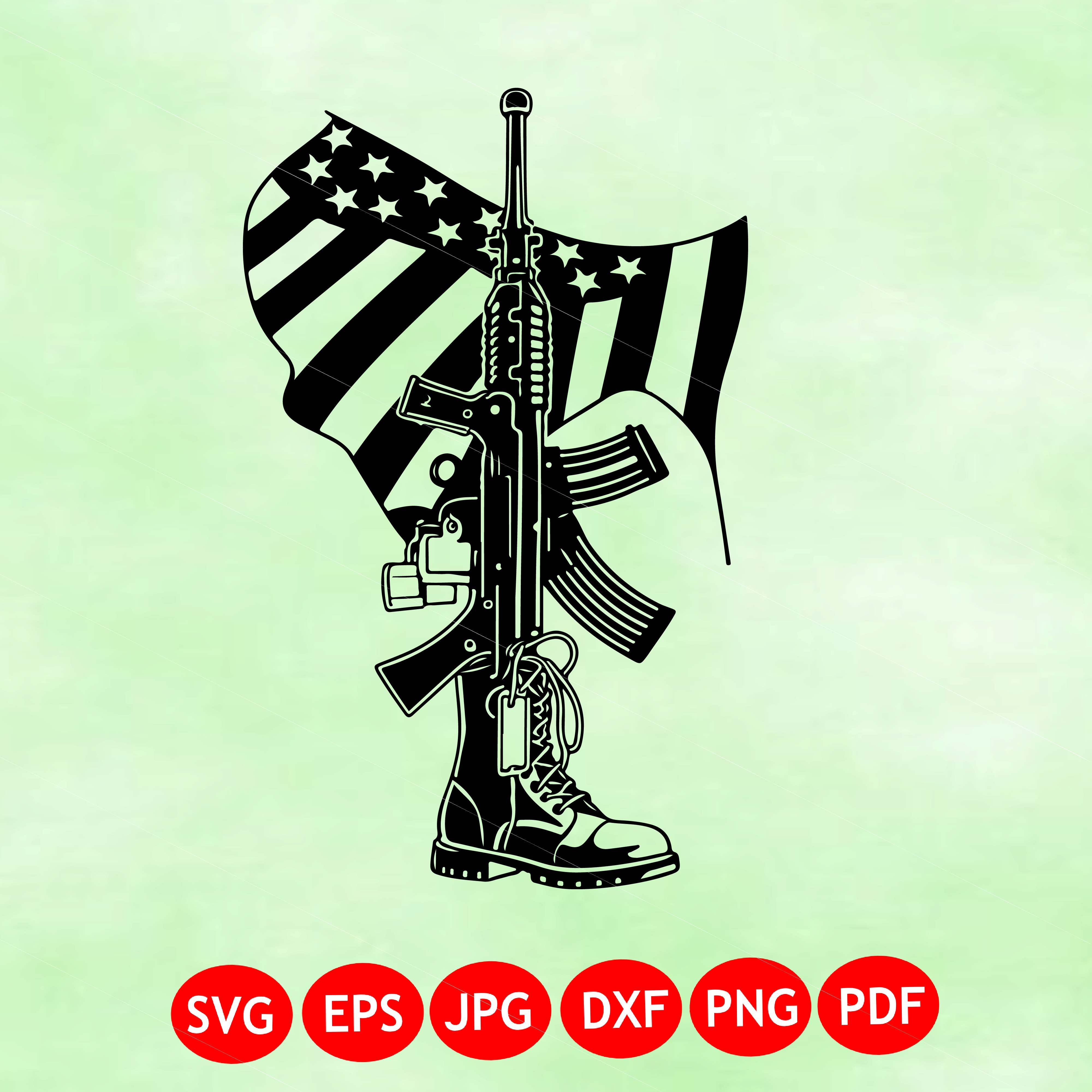 Military Boot Flag SVG