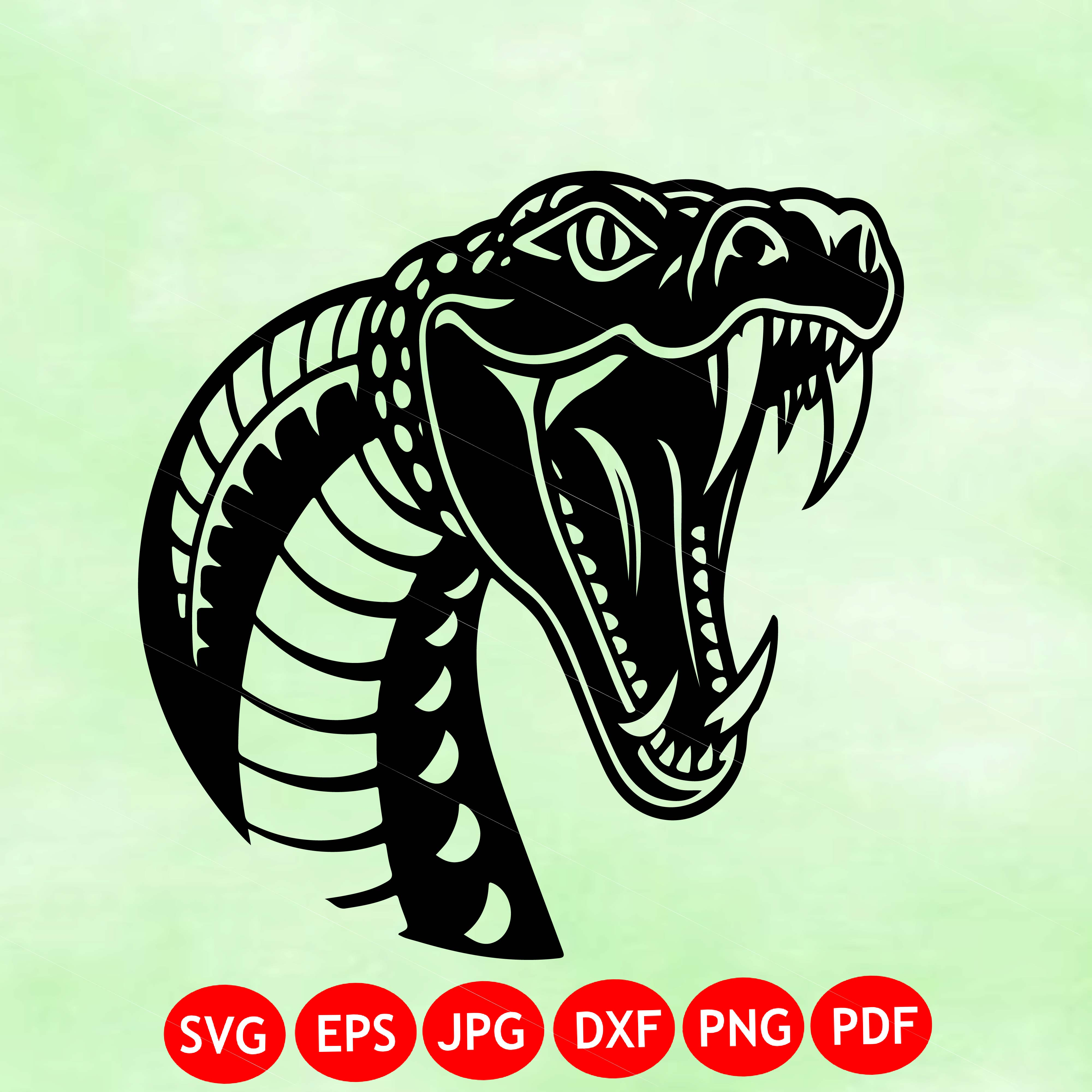 Cobra Snake Head SVG Vector Cut File