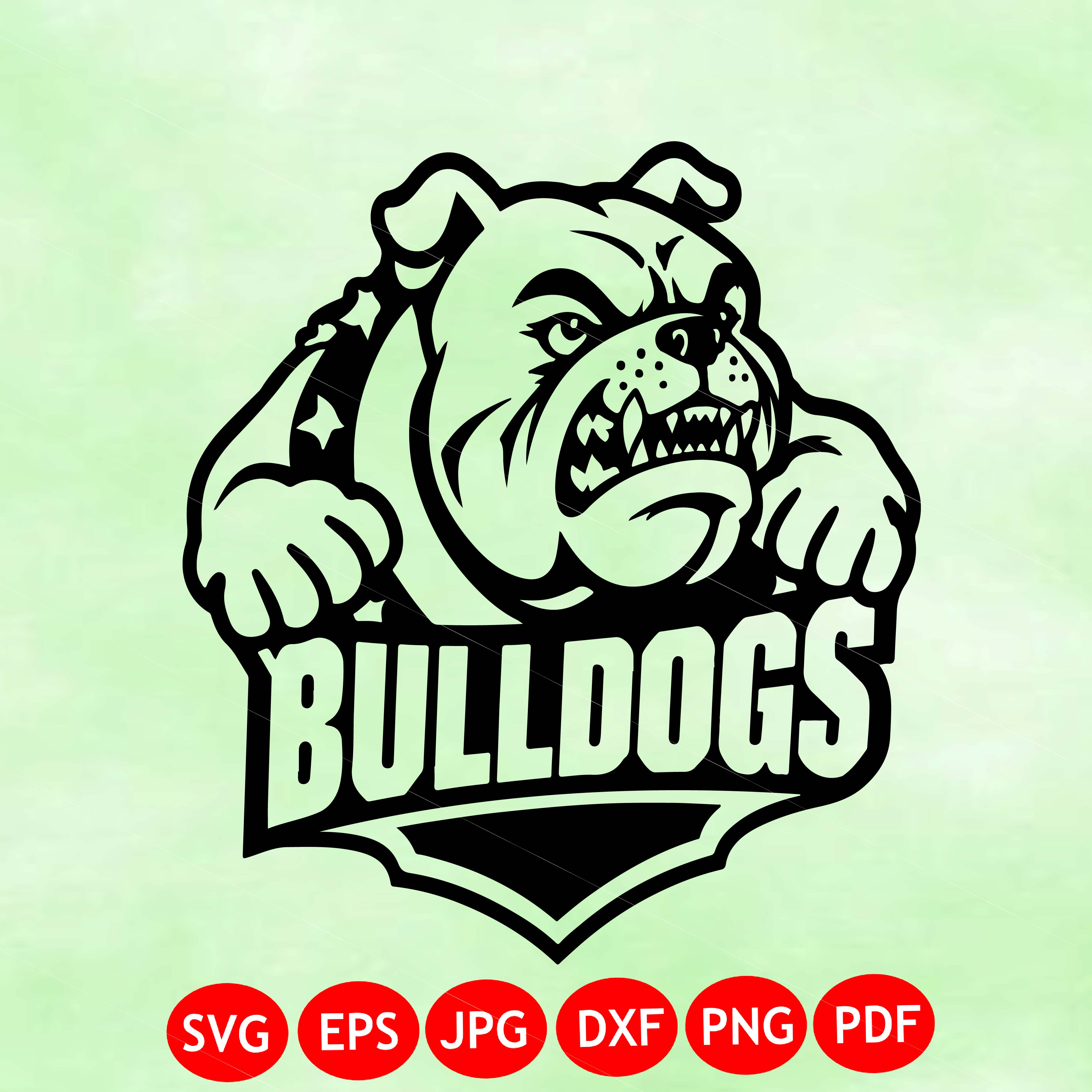 Fierce Bulldog Mascot SVG Logo