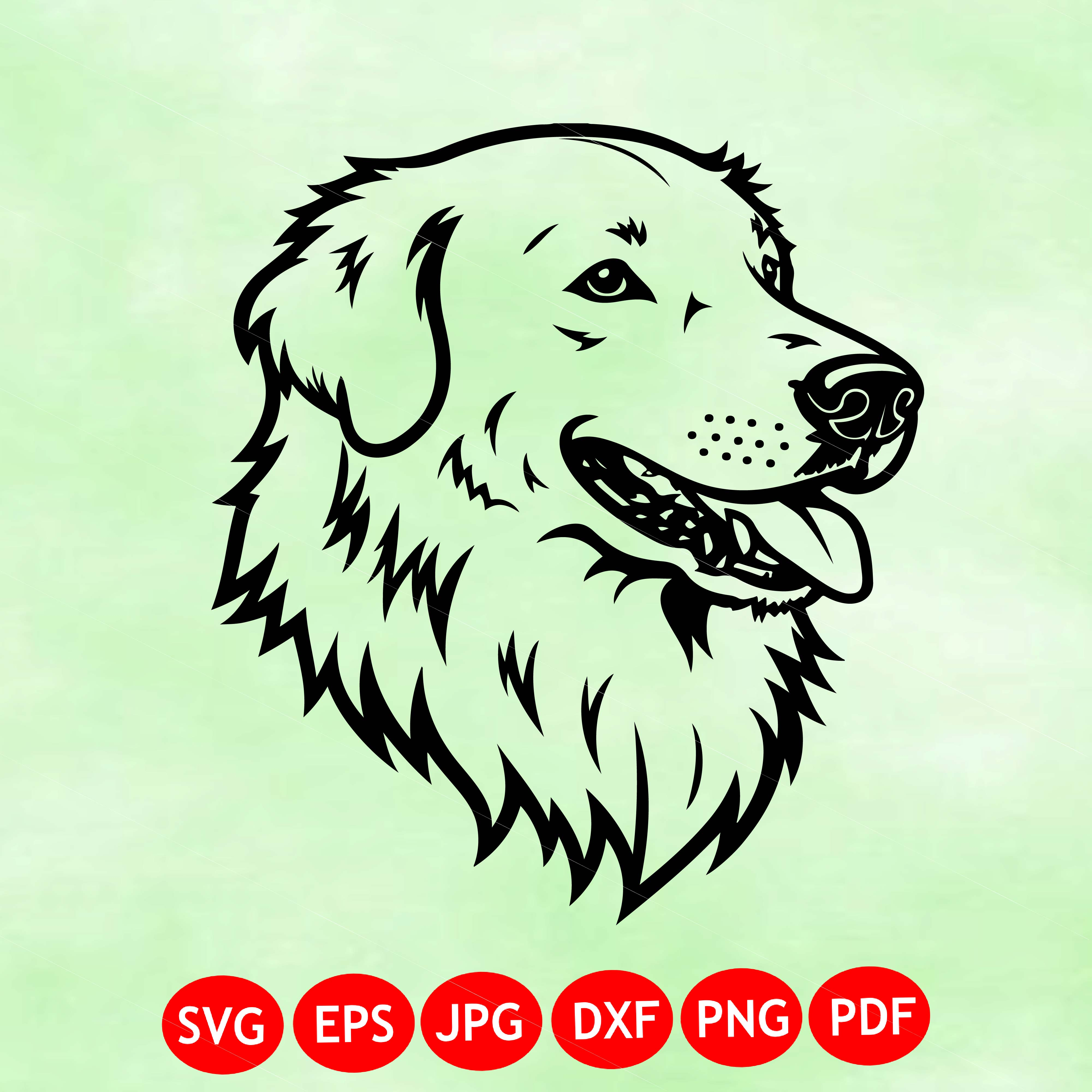 Golden Retriever Side Profile SVG