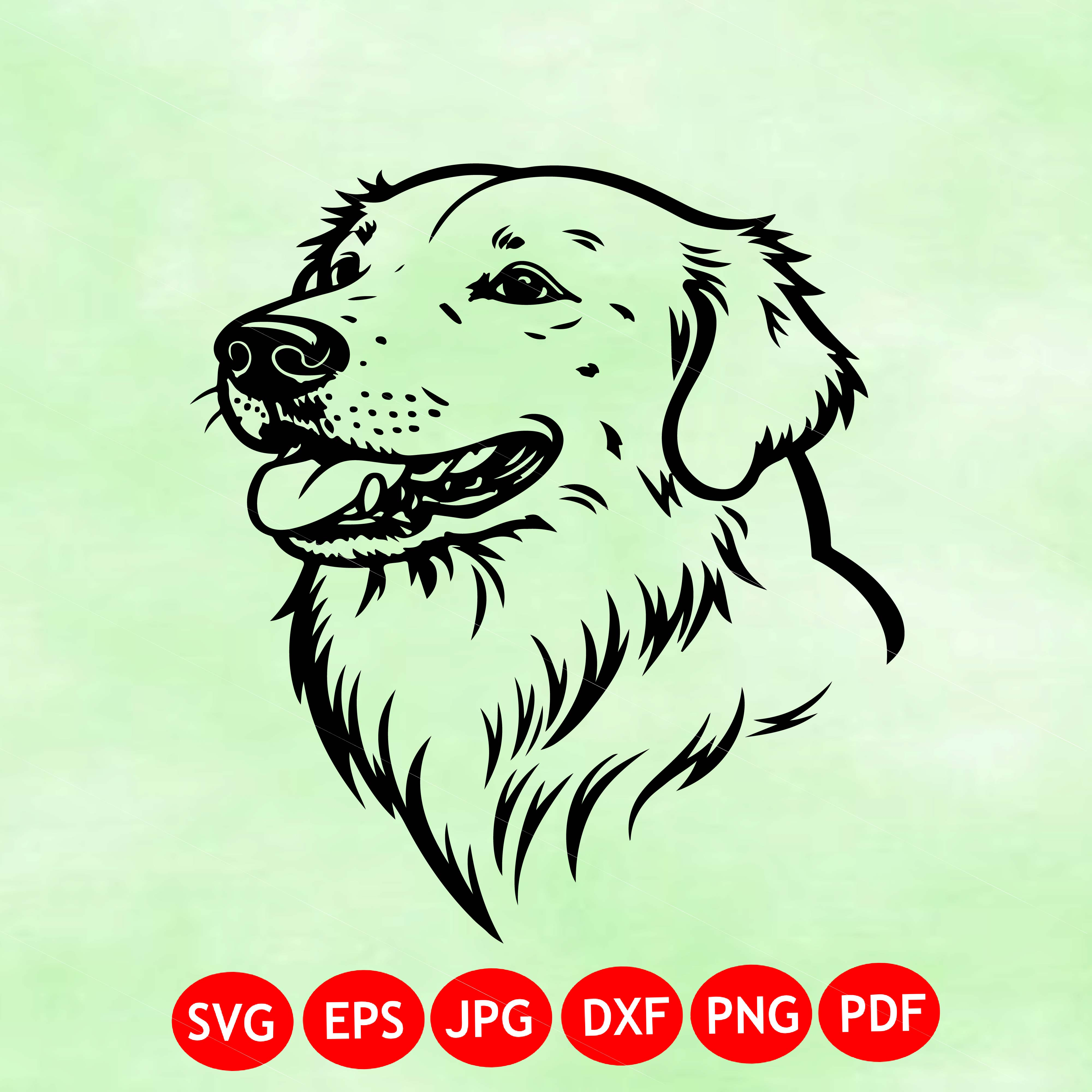 Smiling Golden Retriever SVG