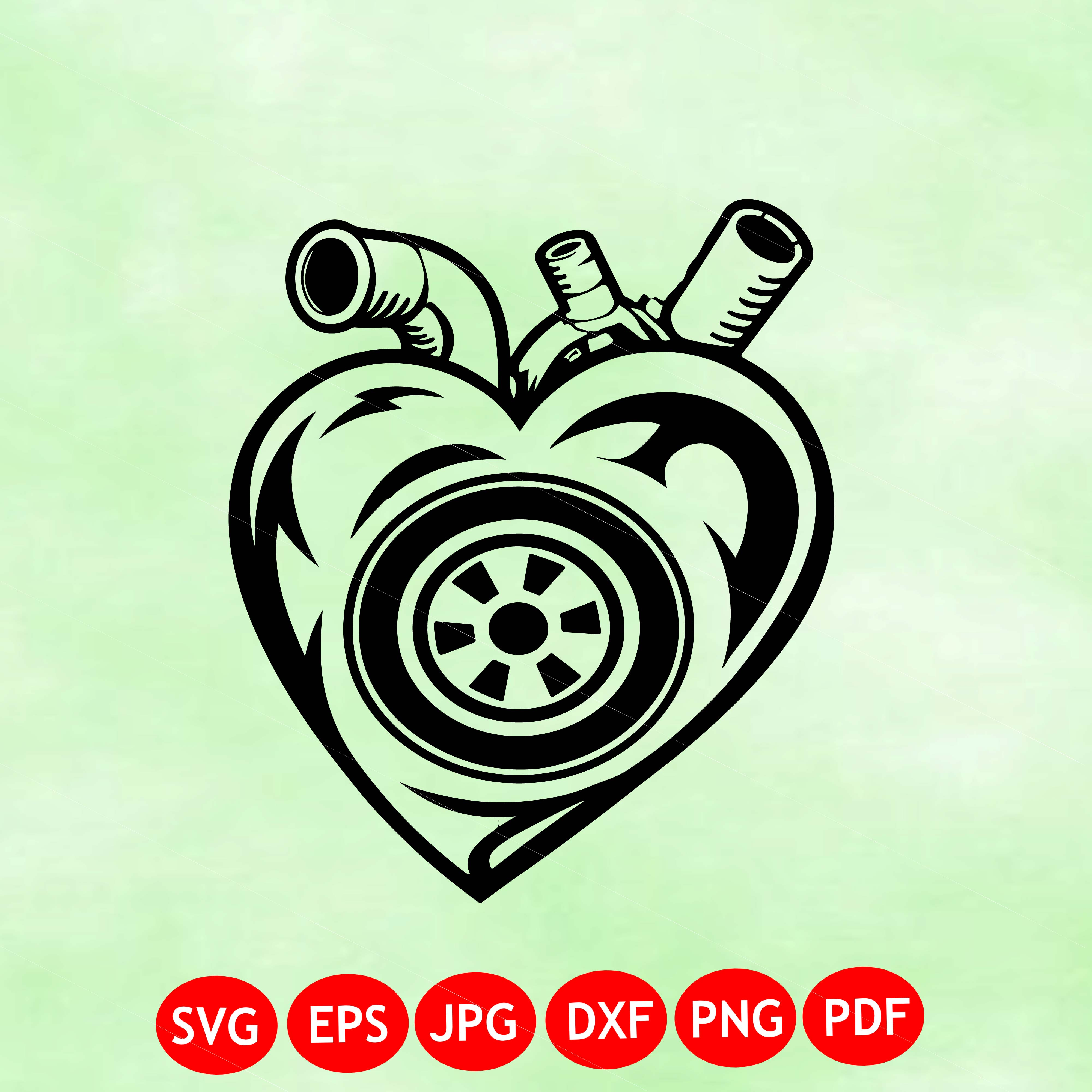 Mechanical Turbo Heart SVG