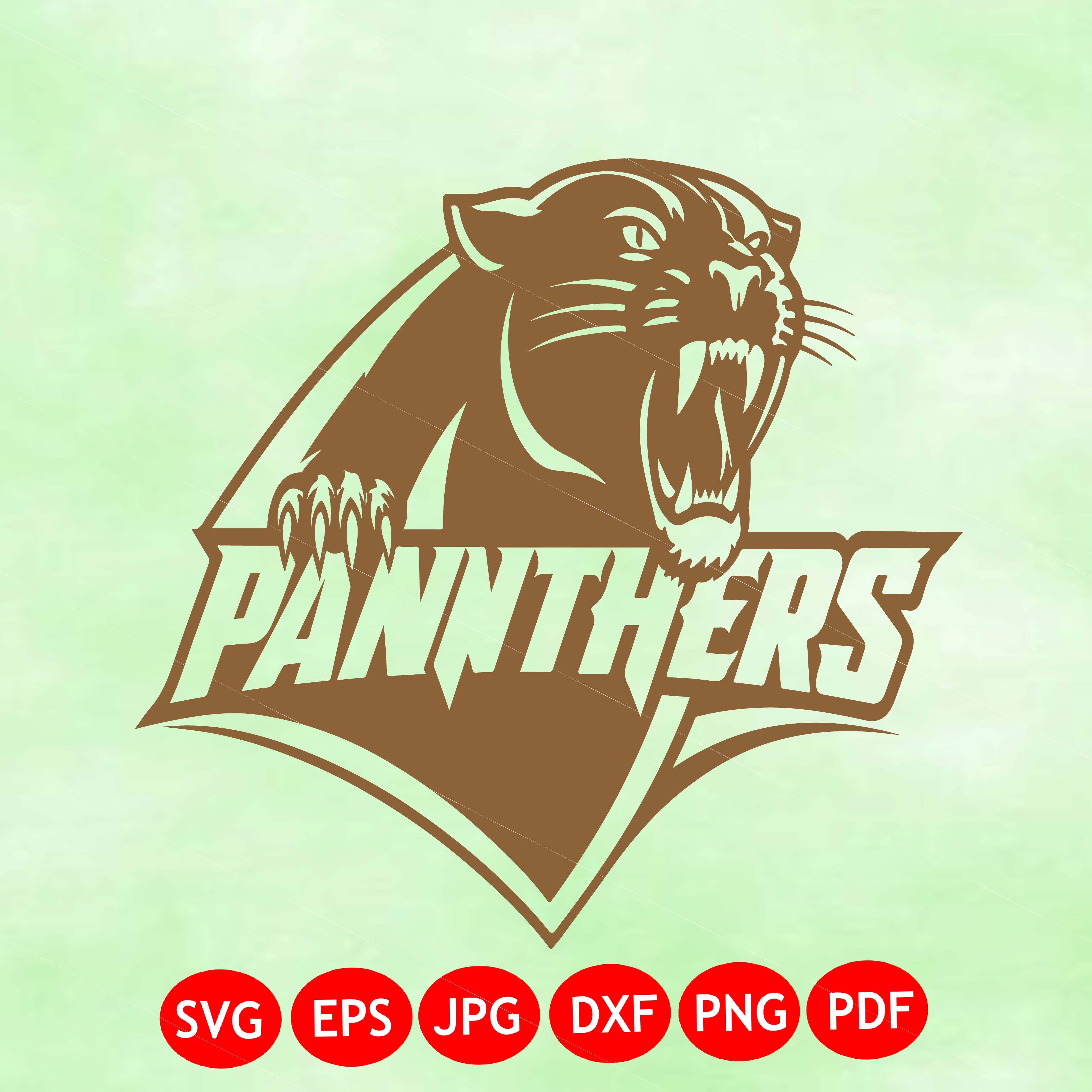 Vintage Panthers Mascot SVG