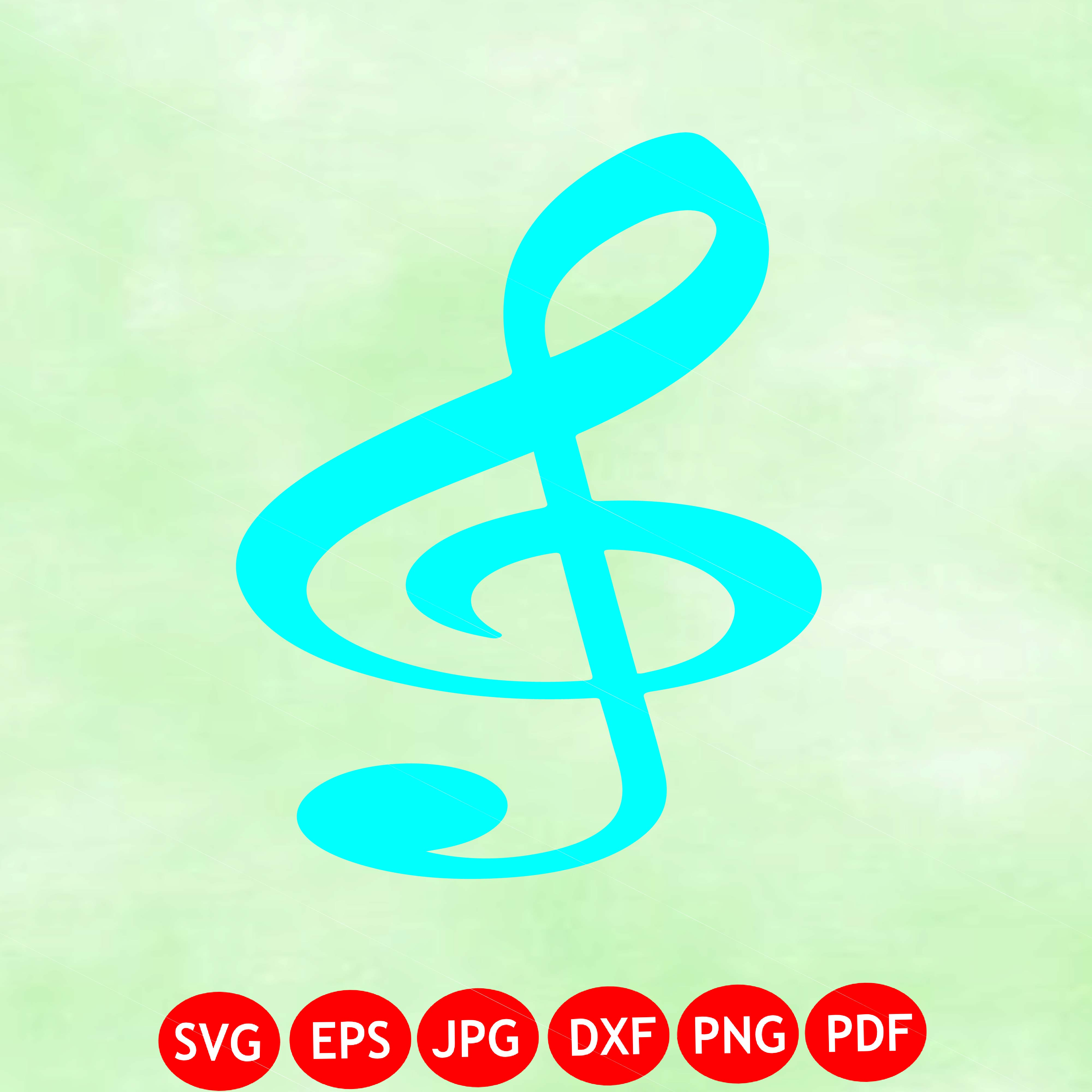 Name: Treble Clef Music Symbol SVG