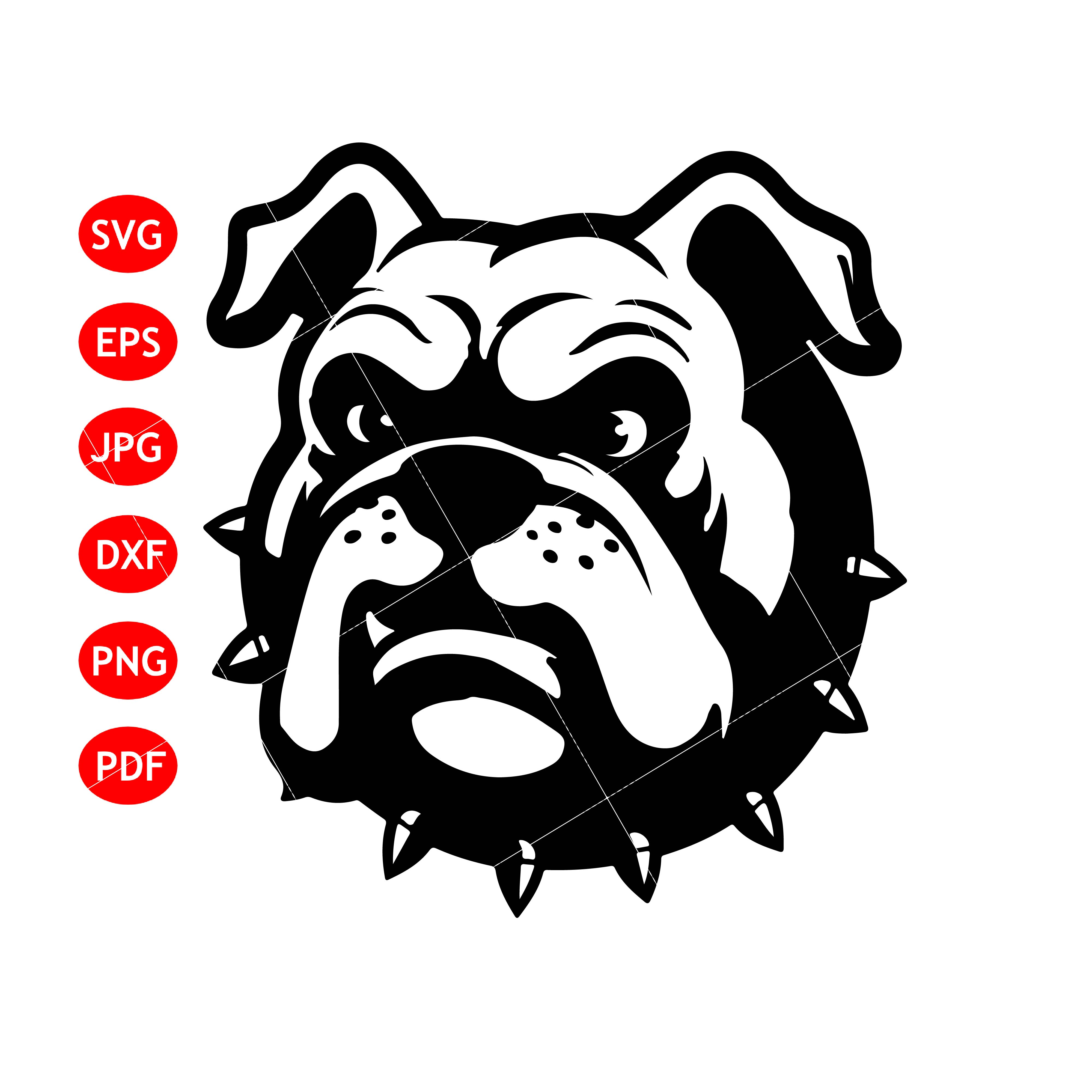 Fierce Bulldog Mascot SVG