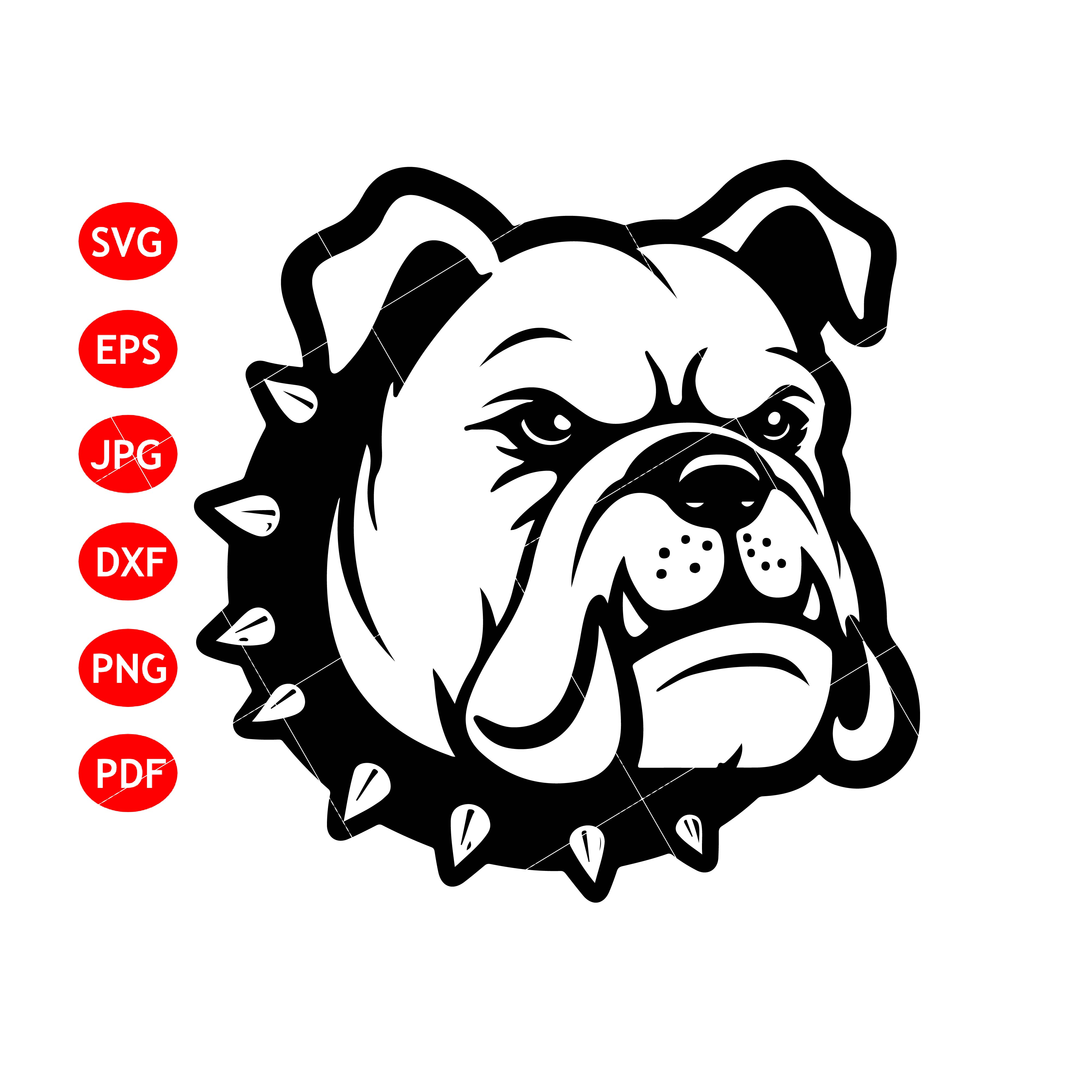 Angry Bulldog Head SVG