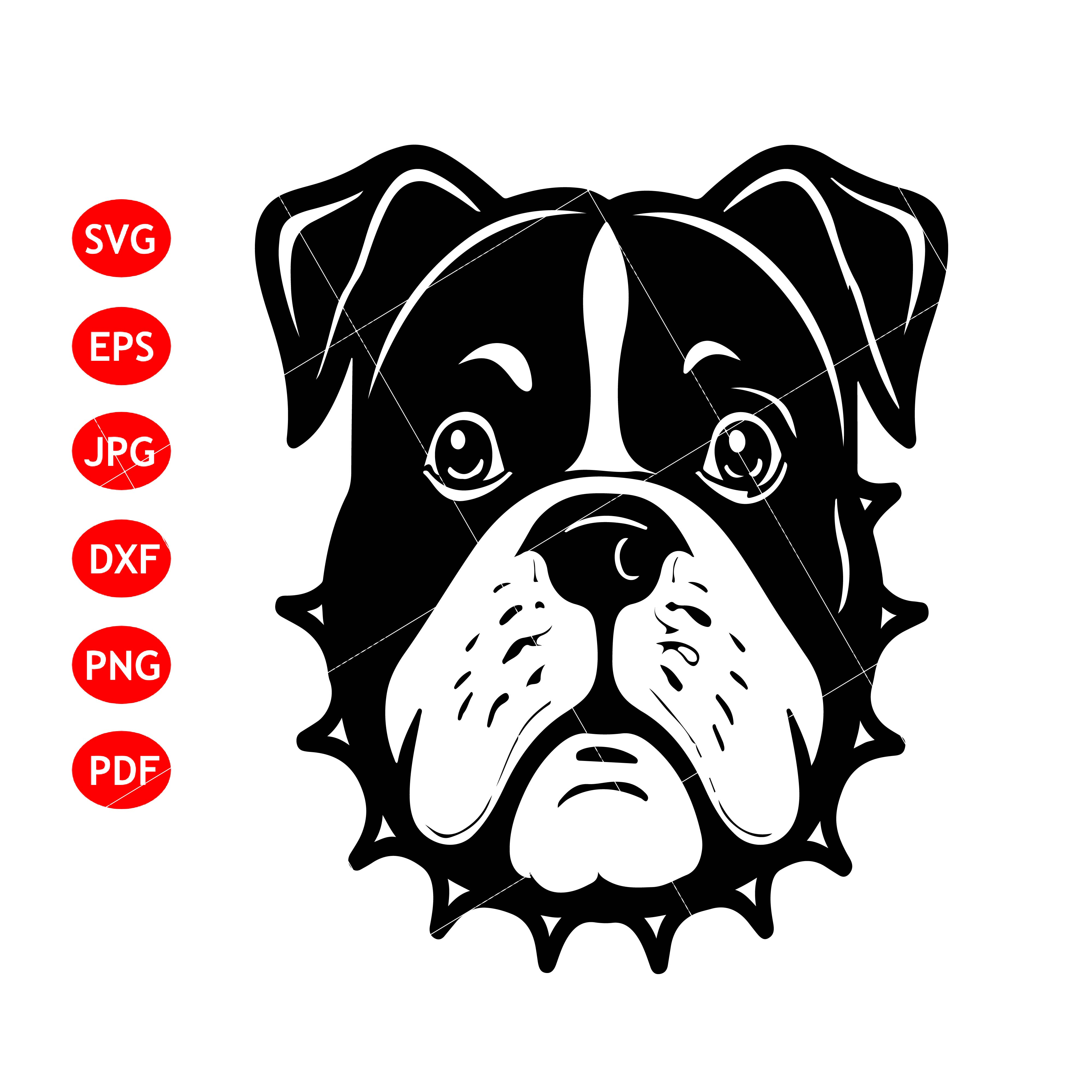 Cute Bulldog Mascot SVG
