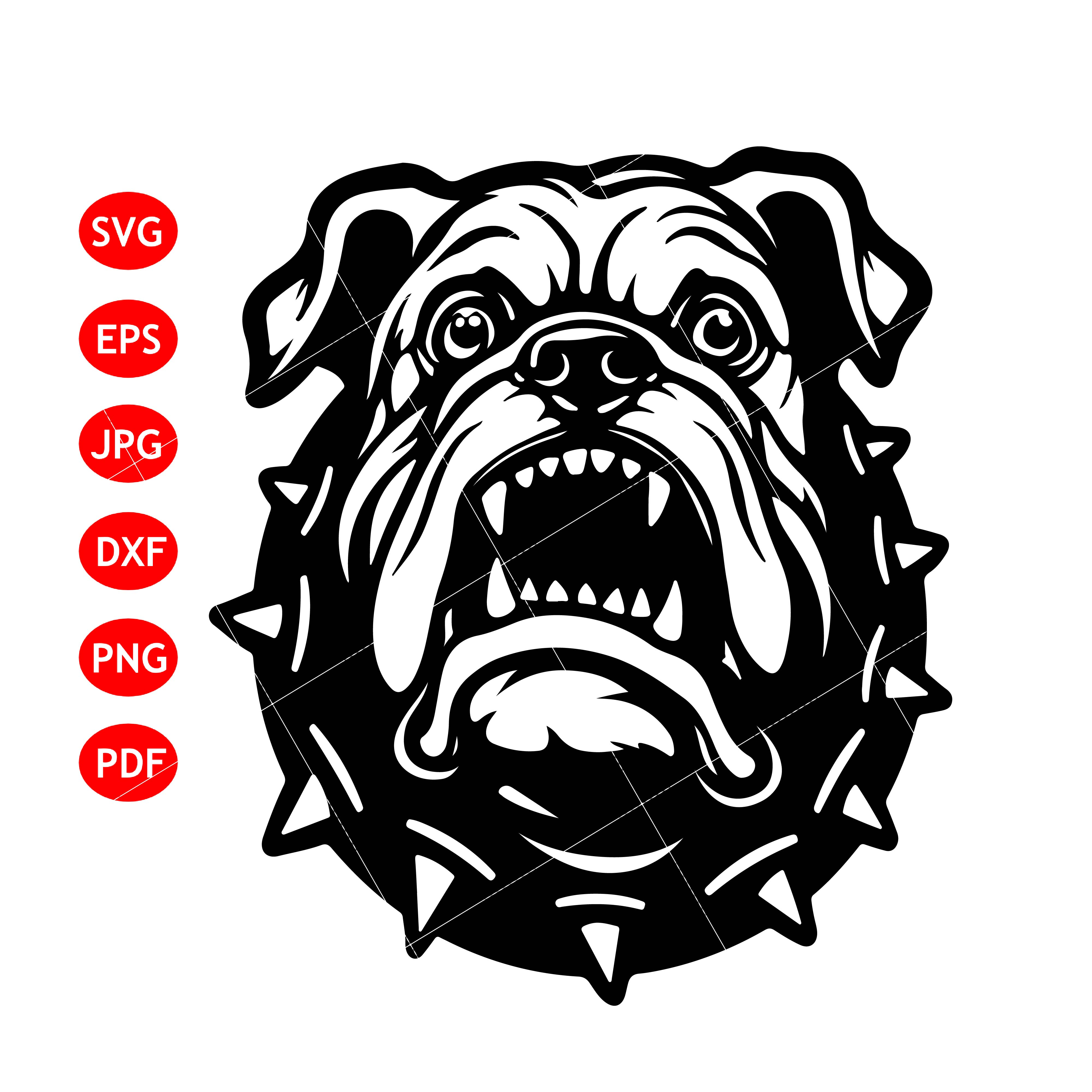 Fierce Bulldog Mascot SVG